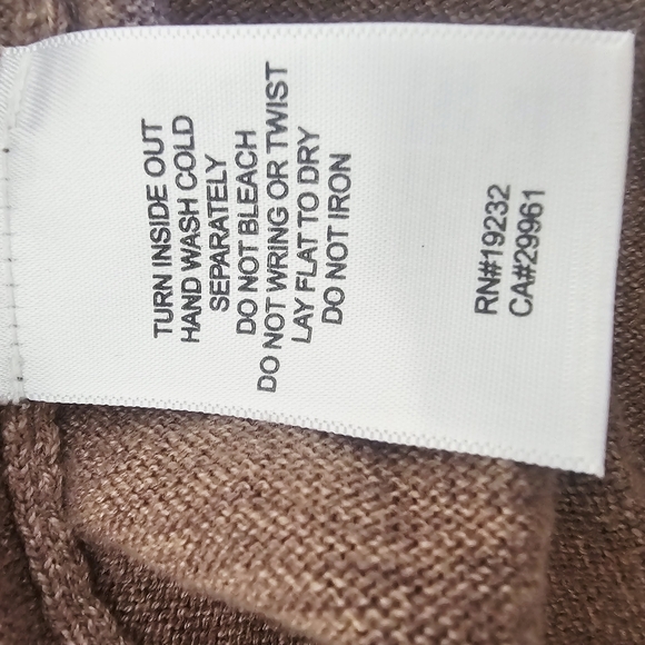 Alfred Dunner Sweater XL Brown Cream Floral Embroidered Excellent - Picture 6 of 8